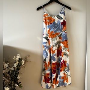 RW&CO. Linen Blend Fit And Flare Sleeveless Dress With Back Details